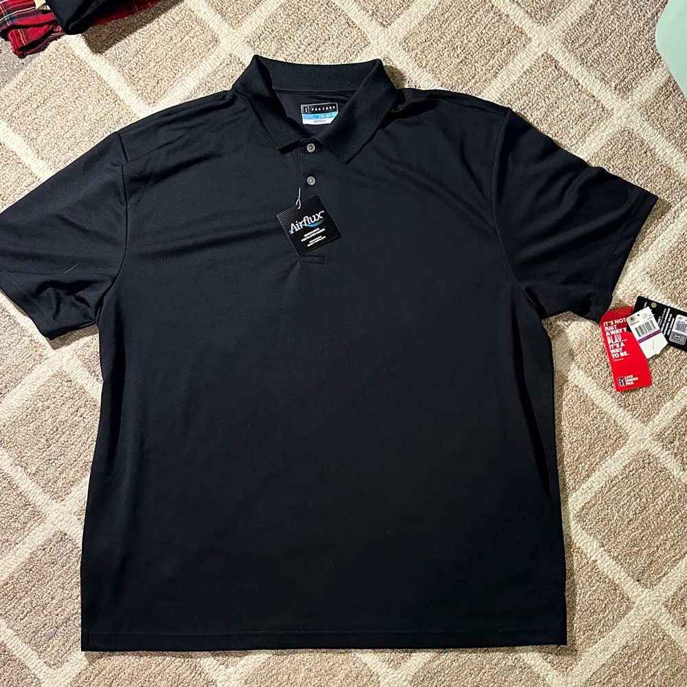 NWT PGA Tour Classic Black Polo Shirt